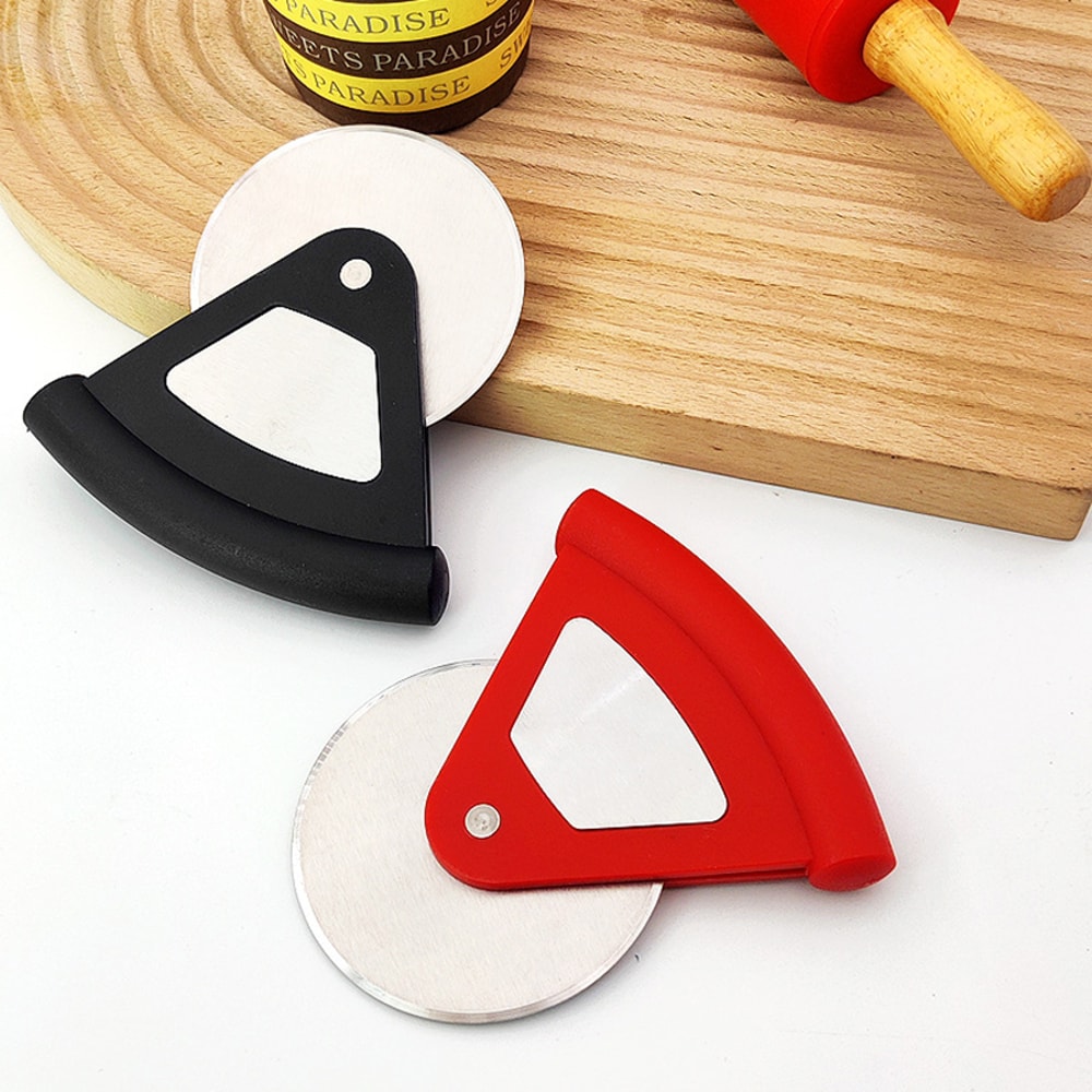 Creative Circular Arc Handle Pizza Cutter, Stainless Steel Pizza Cake Cutter, Kitchen Baking Tool