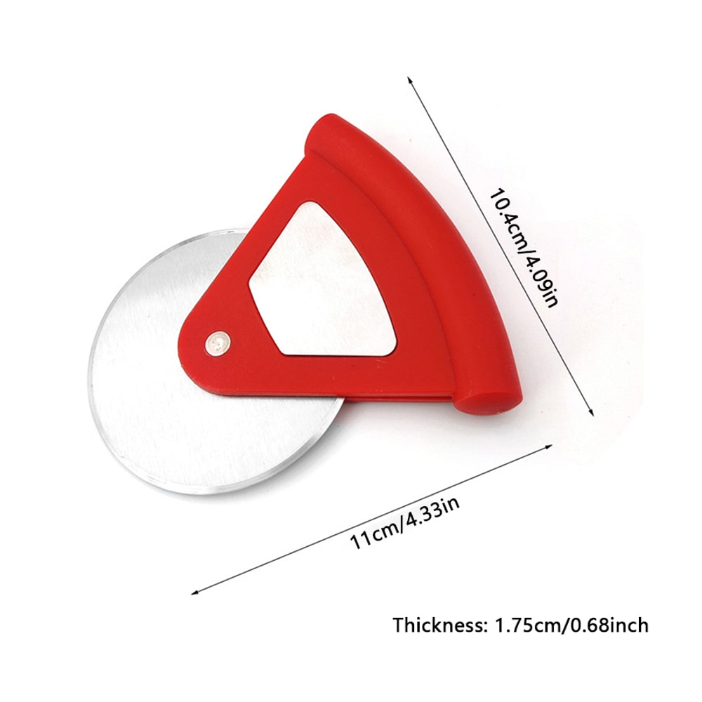 Creative Circular Arc Handle Pizza Cutter, Stainless Steel Pizza Cake Cutter, Kitchen Baking Tool