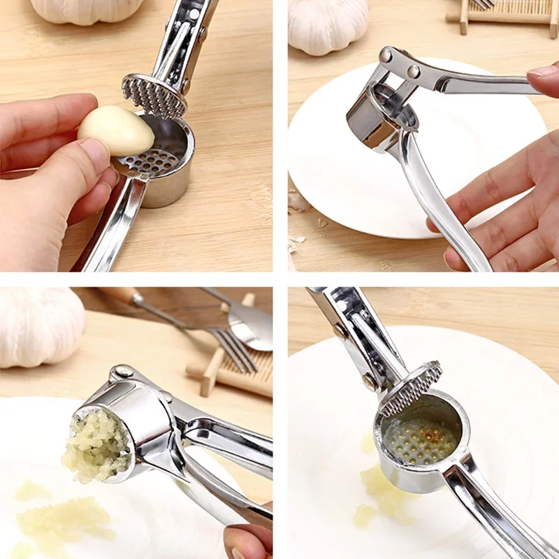 Manual Garlic Press, Kitchen Aluminum Alloy Grinder, Extruder, Small Kitchen Tool
