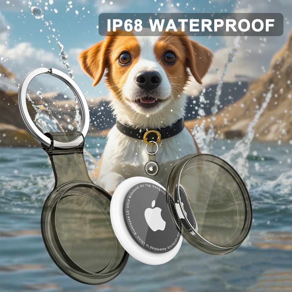 TPU Case for Apple Airtag, Waterproof Anti-lost Keychain Holder, Pet Collar Tracker, Full Protective Cover
