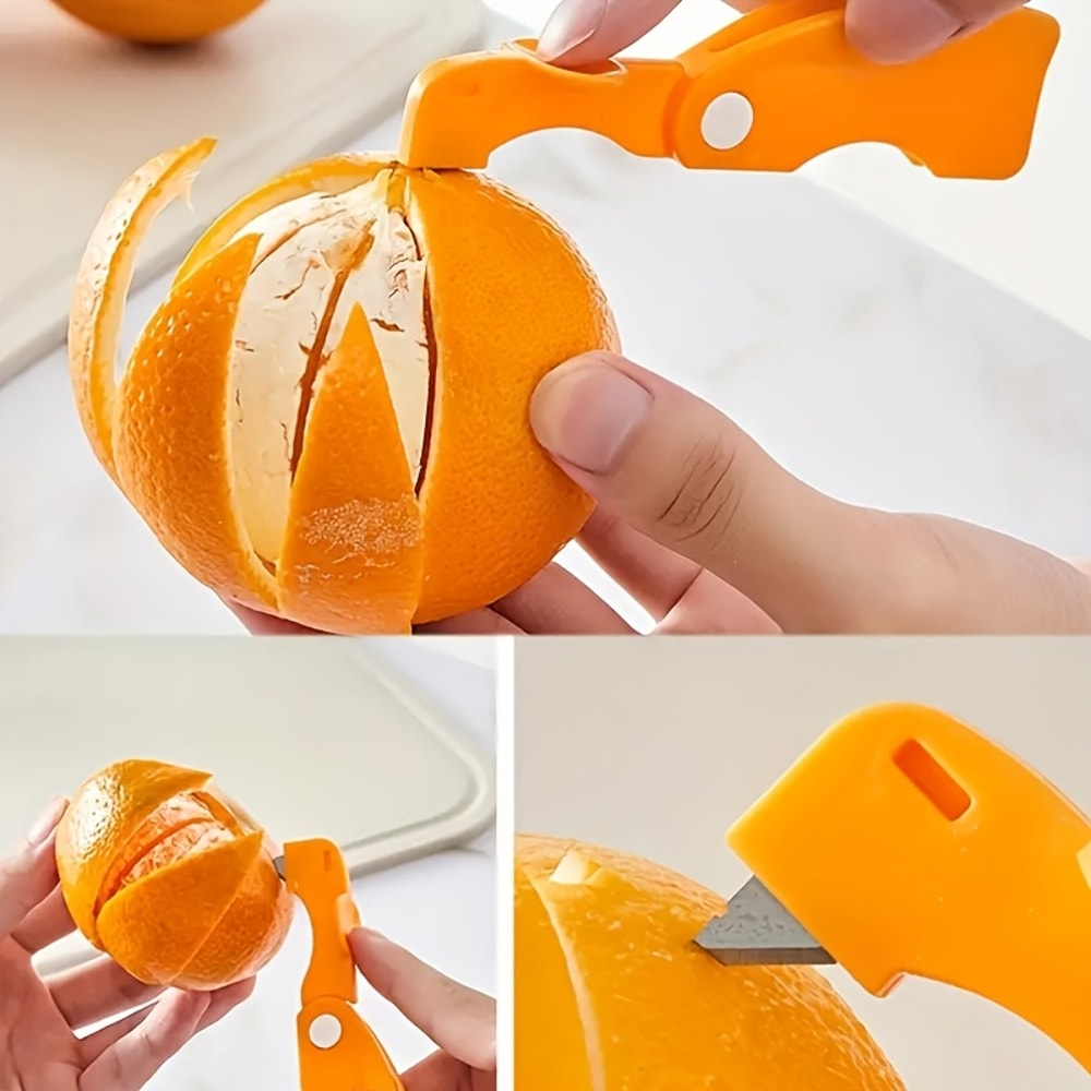 Creative Peeler Tool with Plastic Folding Handle, Vegetable & Fruit Cutter for Lemon and Grapefruit, Kitchen Accessory