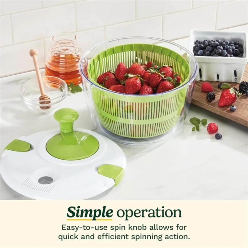 Multi-Use Lettuce Spinner, Salad Spinner Vegetable Washer, Dryer Drainer Strainer with Bowl Colander