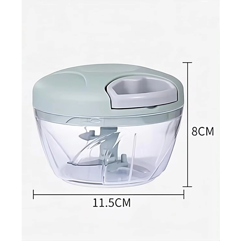 tainless Steel Garlic Cutter, Manual Rope Pulling Vegetable Chopper, Good Kitchen Helper