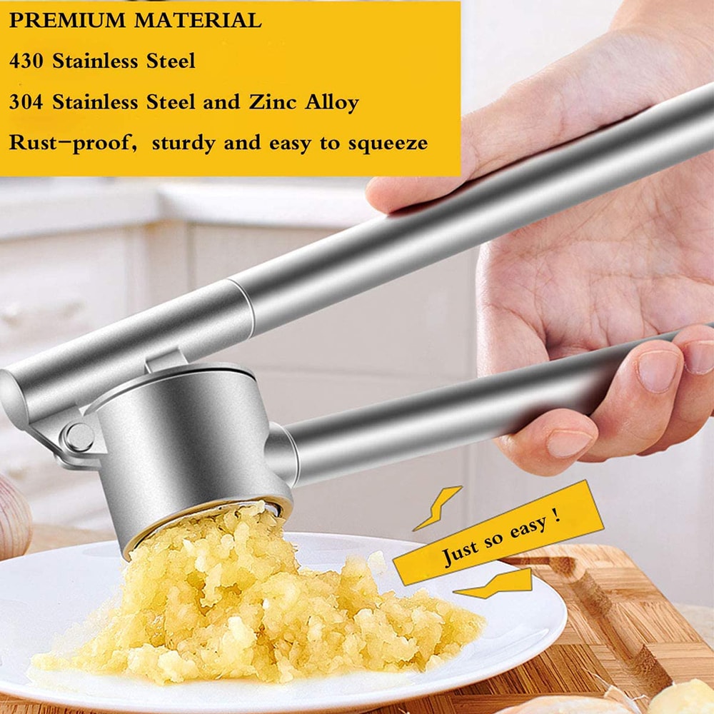 Handpressed Stainless Steel Garlic Press Ginger Artifact Potato Masher 5