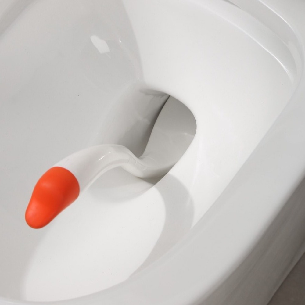 Swan Shape Toilet Plunger With Long Handle Household Bathroom Accessories Brush Tool 3