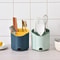 Double Layer Cutlery Holder Tableware Drain Rack Spoon Fork Chopstick Organizer