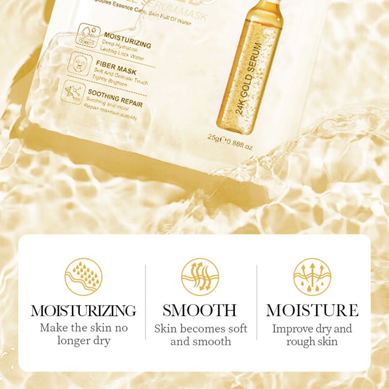 acial Masks Skin Care, Gold Hyaluronic Acid Anti Wrinkle Moisturizing Face Mask