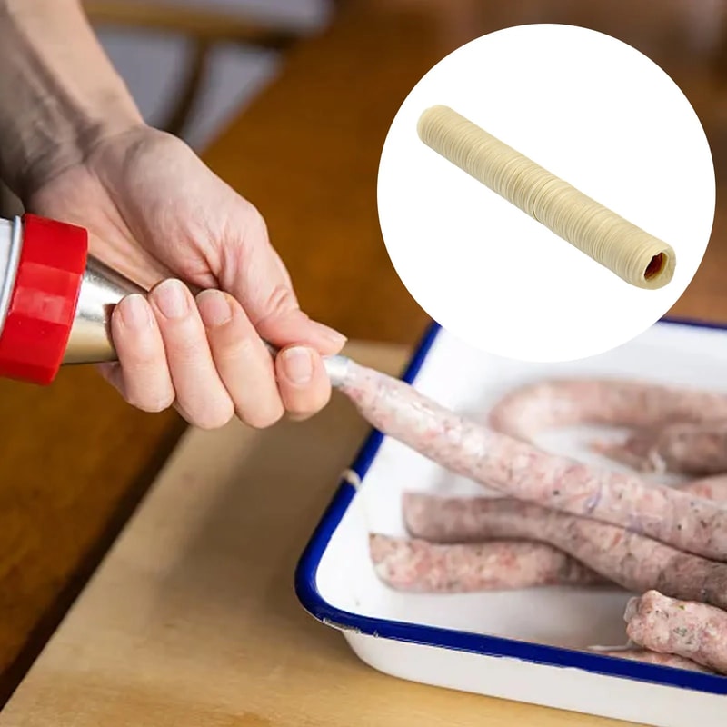 Kitchen Accessory Silicone Collagen Casings for Sausage and Ham, Roast Sausage Diameter Tool and Bakeware Organizer