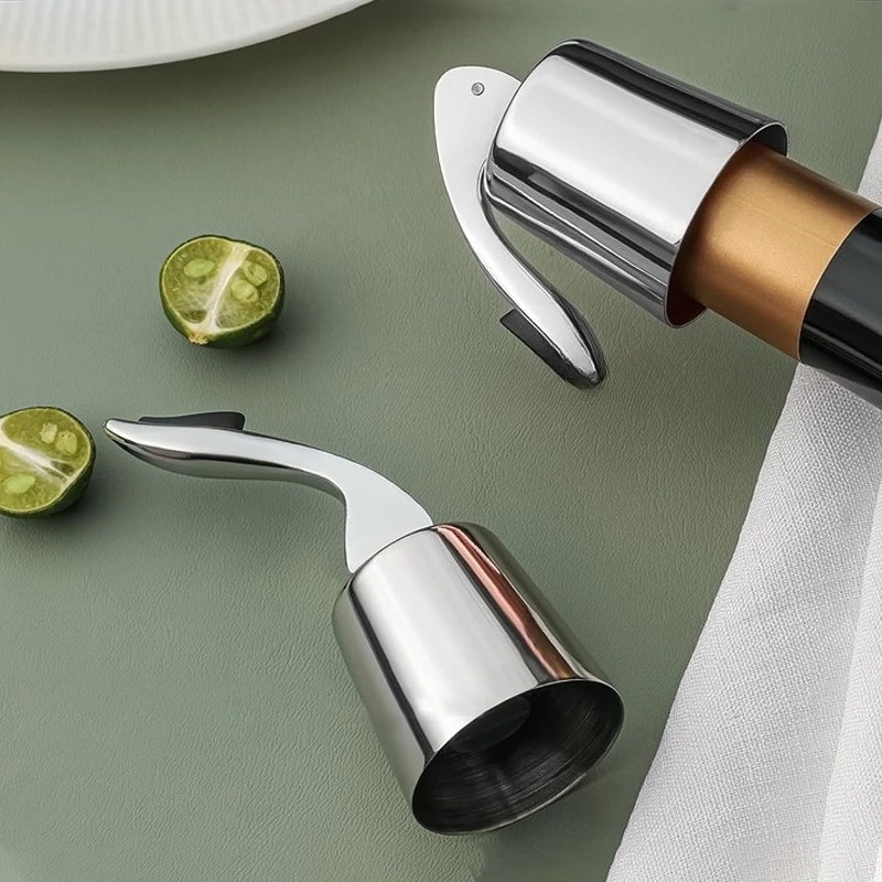 Champagne Sparkling Stopper Bar Tools Black Alloy Sealing Bottle Cap 0