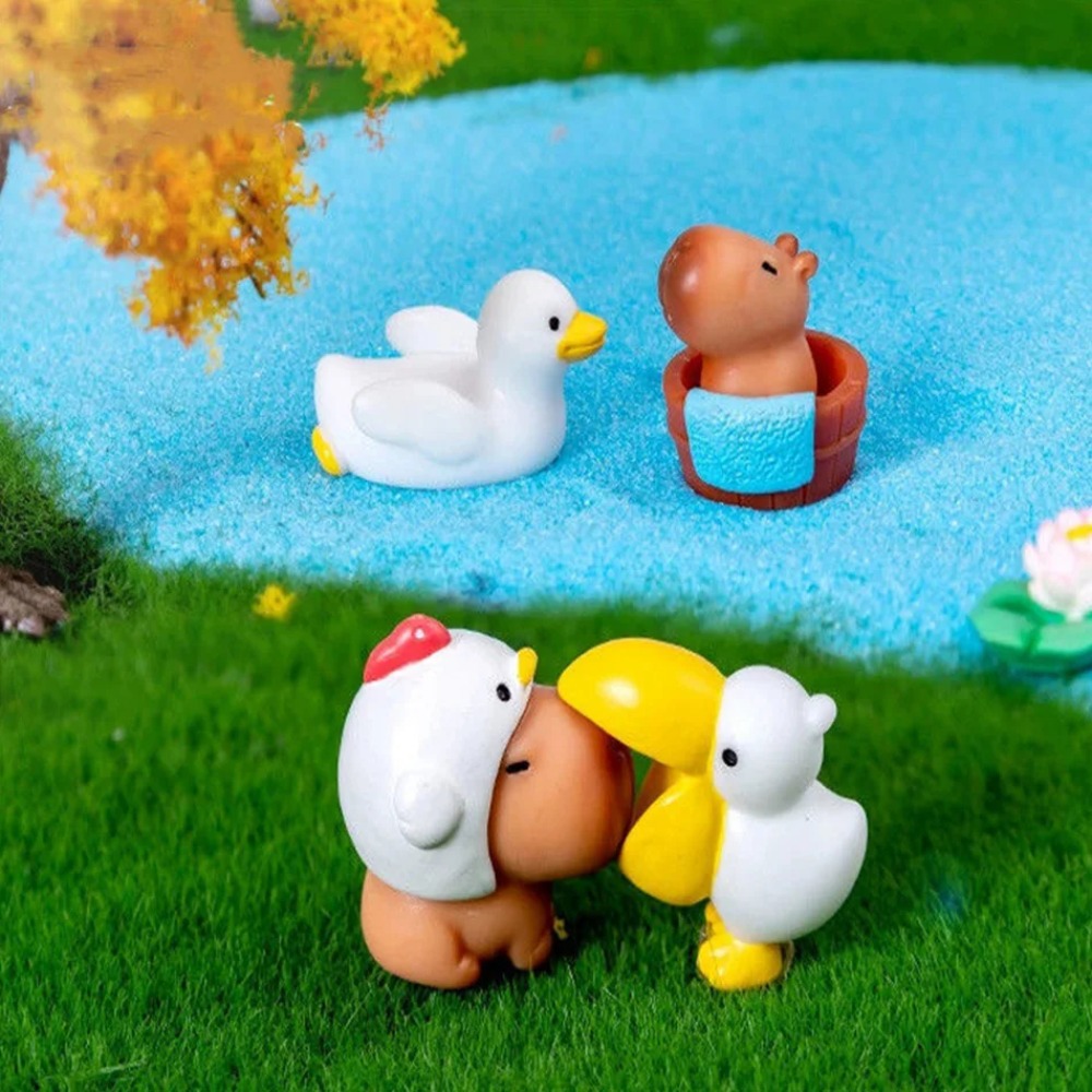 Mini Action Figures Figurine, Capybara Simulation Animals Model for Home Decoration Gift, Unique Home Ornament