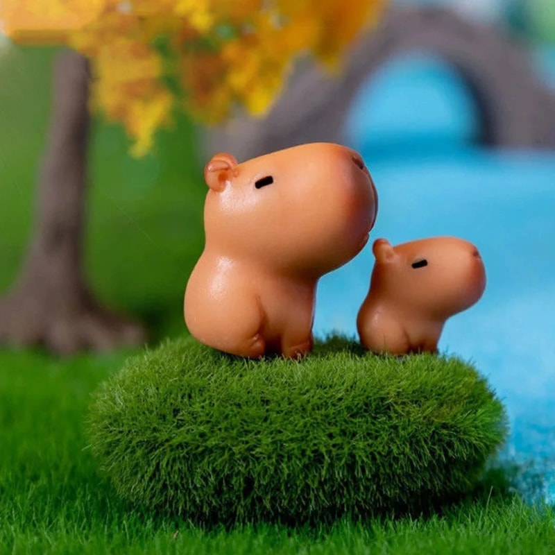 Mini Action Figures Figurine, Capybara Simulation Animals Model for Home Decoration Gift, Unique Home Ornament