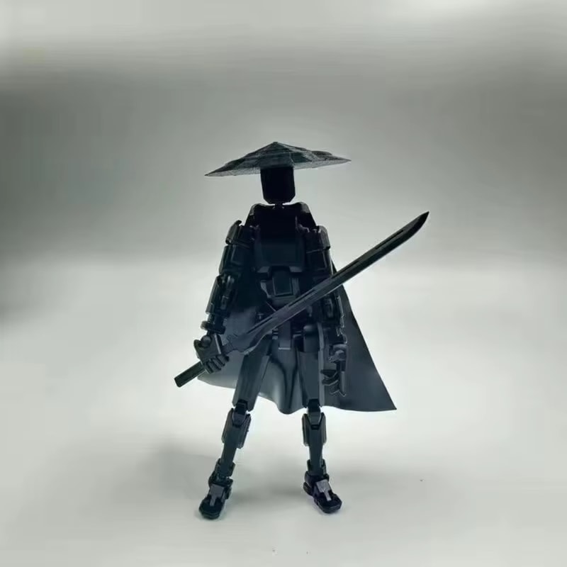 Giant Sword Equipped Articulated Action Figure Set, DIY Dummy Doll for Collectors