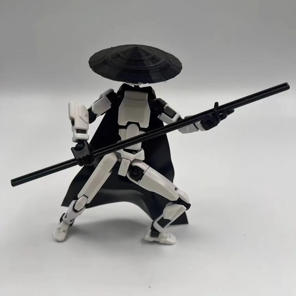 Giant Sword Equipped Articulated Action Figure Set, DIY Dummy Doll for Collectors