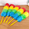 Bendable Plastic Handle Dusting Tool, Anti Static Rainbow Color Feather Duster