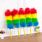 Bendable Plastic Handle Dusting Tool, Anti Static Rainbow Color Feather Duster