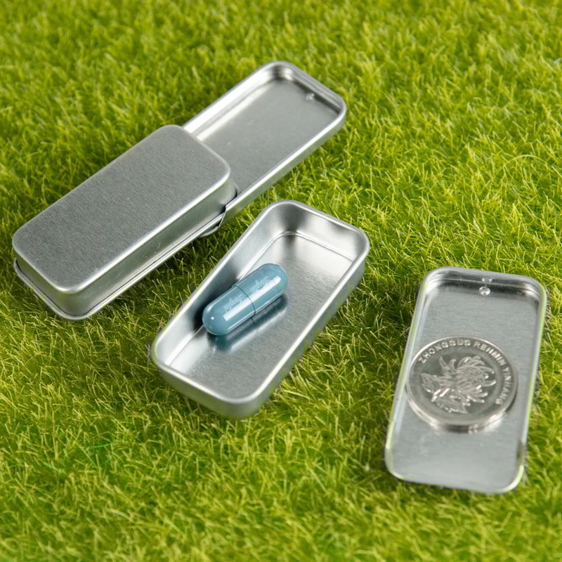 Wedding Jewelry Pill Cases, Mini Iron Box Slide Cover Storage Box, Portable Tin Boxes Home Storage Container