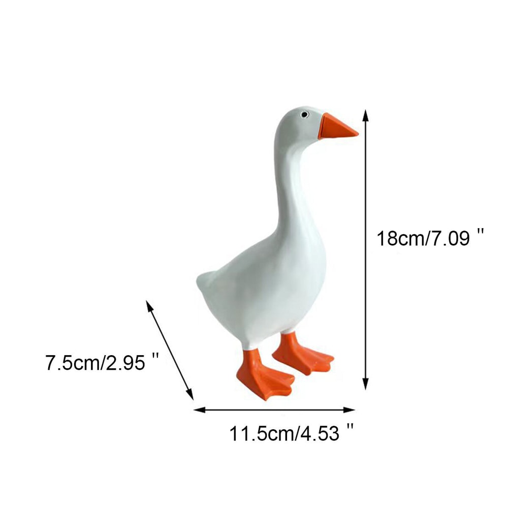 Resin Decorative Figurine, Cute Magnetic Goose Key Holder, Strong Magnet for Home Entryway Organizer