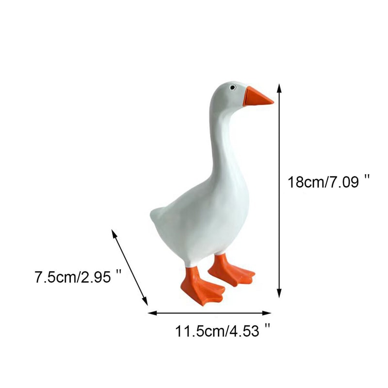 Resin Decorative Figurine, Cute Magnetic Goose Key Holder, Strong Magnet for Home Entryway Organizer