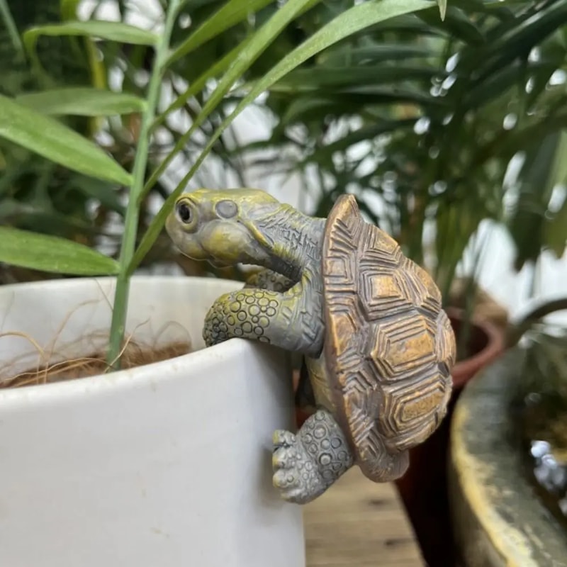 Handmade Cute Turtle Hanging Ornaments Cartoon Small Turtle Pot Decor Simulated Turtle Home Decorat 2