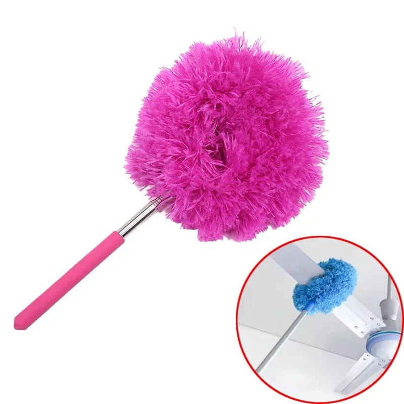 Ceiling Fan Duster with Extension Pole, Long Handle Microfiber Duster for Hard-to-Reach Areas