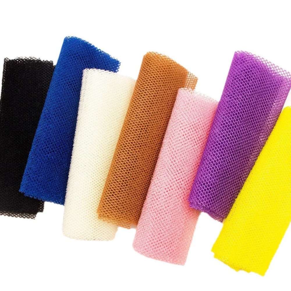 Exfoliating Mesh African Net Bath Sponge, Lightweight Long Strip Shower Scrubber, Water-absorbent Quick Foaming Towel