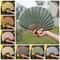 Mini Shell Fan Creative Retro Folding Hand Heat Protection Cotton Linen Cloth Handheld Fan For Wome 0