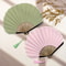 Mini Shell Fan Creative Retro Folding Hand Heat Protection Cotton Linen Cloth Handheld Fan For Wome 1