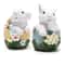 Resin Rabbit Easter Decorations, Hand-Painted with Carrots & Egg