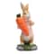 Resin Rabbit Easter Decorations, Hand-Painted with Carrots & Egg
