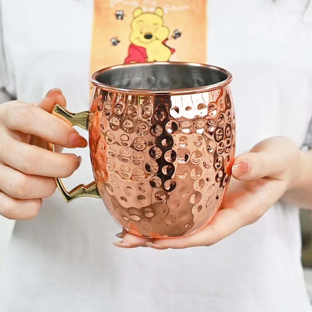Hammered Copper Moscow Mule Mug Cocktail Wine Cup Plated Beer Cup Drinkware For Ramadan 0