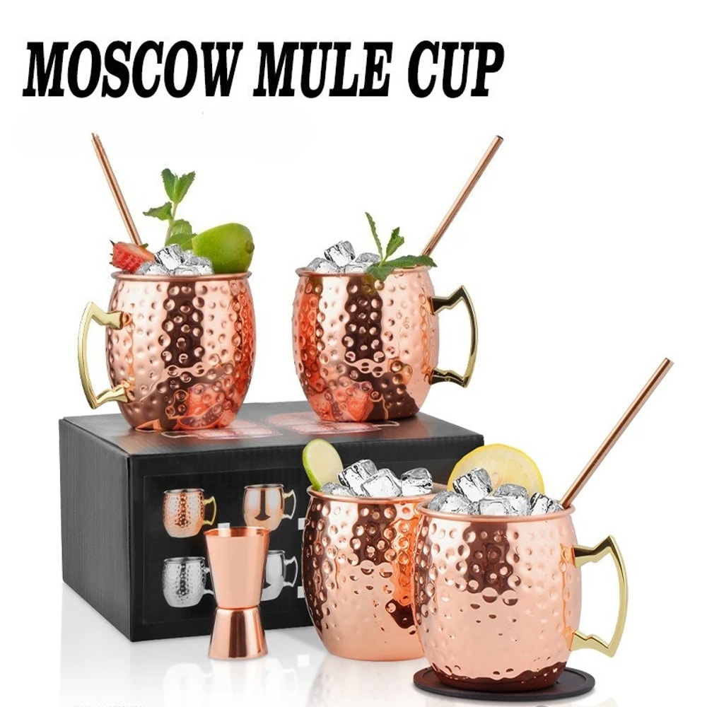 Hammered Copper Moscow Mule Mug Cocktail Wine Cup Plated Beer Cup Drinkware For Ramadan 1