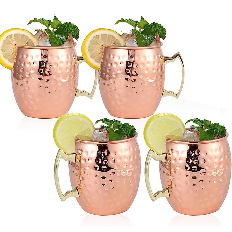 Hammered Copper Moscow Mule Mug Cocktail Wine Cup Plated Beer Cup Drinkware For Ramadan 5