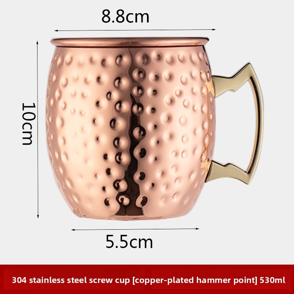 Hammered Copper Moscow Mule Mug Cocktail Wine Cup Plated Beer Cup Drinkware For Ramadan 6
