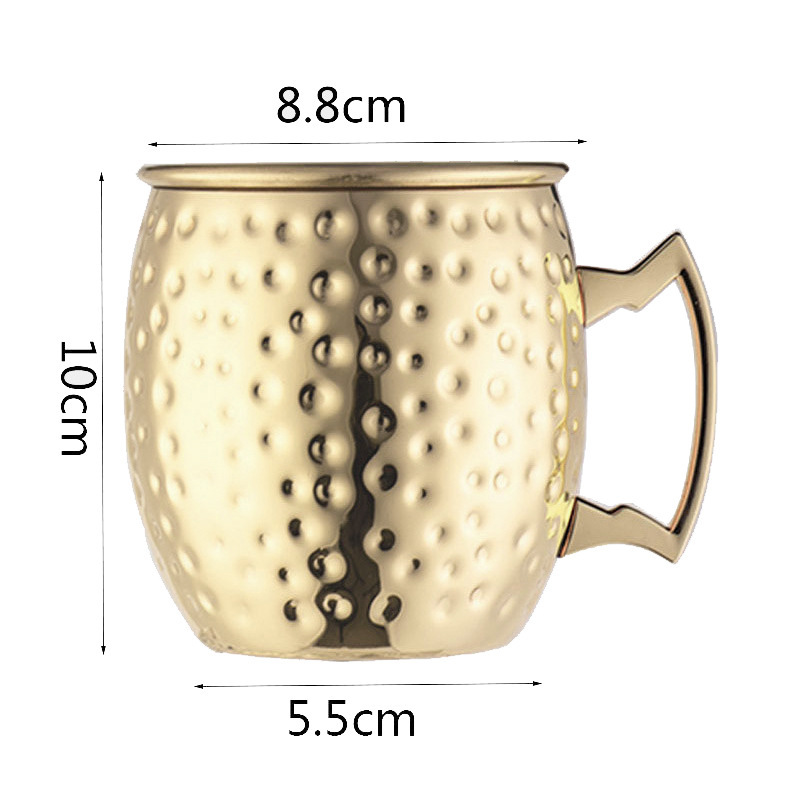 Hammered Copper Moscow Mule Mug Cocktail Wine Cup Plated Beer Cup Drinkware For Ramadan 7