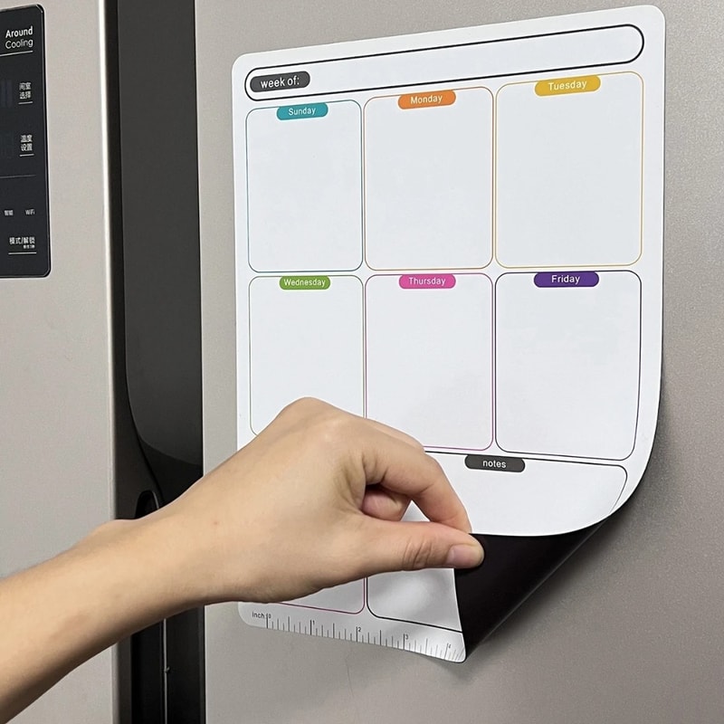 Magnetic Fridge Sticker Erasable Week Plan Schedule Calendar Whiteboard Message Board Memo Refrigerator Magnet