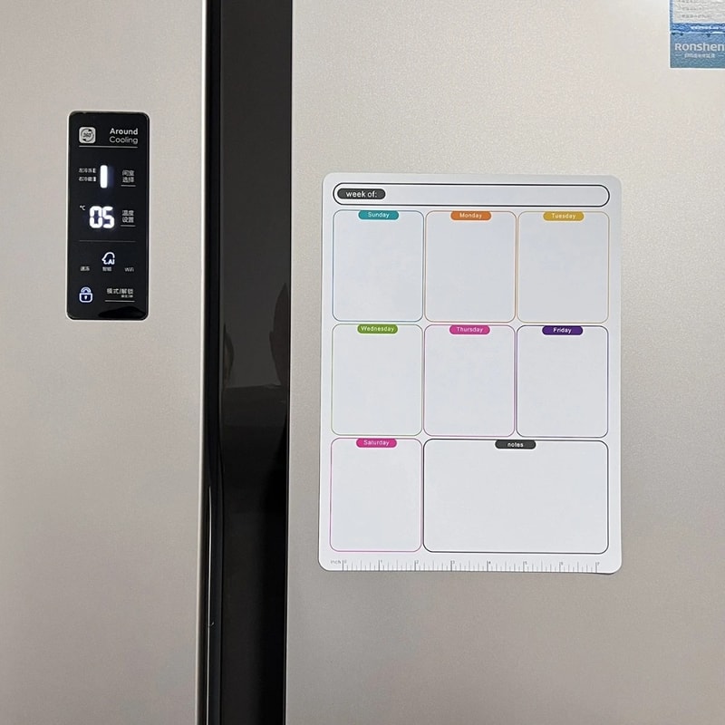 Magnetic Fridge Sticker Erasable Week Plan Schedule Calendar Whiteboard Message Board Memo Refrigerator Magnet