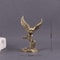 Anti-Oxidation Brass Owl Sculpture with Stable Base, Easy-Clean Decorative Gift