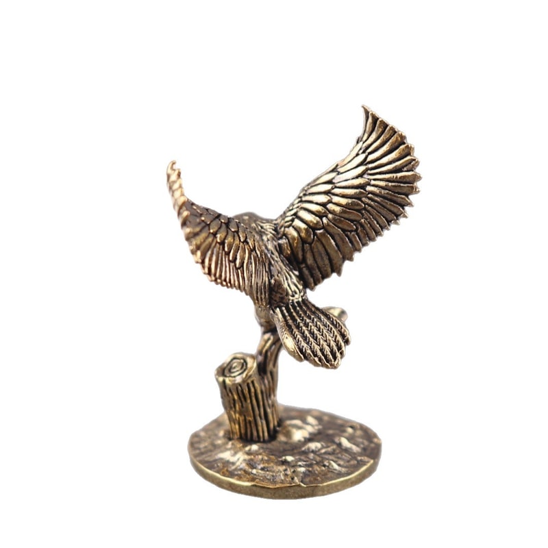Anti-Oxidation Brass Owl Sculpture with Stable Base, Easy-Clean Decorative Gift