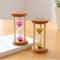 Wooden Hourglass Timer Stable Desktop Decor DeformationFree Round Timer With Minutes Hourglass Cloc 1