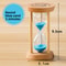 Wooden Hourglass Timer Stable Desktop Decor DeformationFree Round Timer With Minutes Hourglass Cloc 3