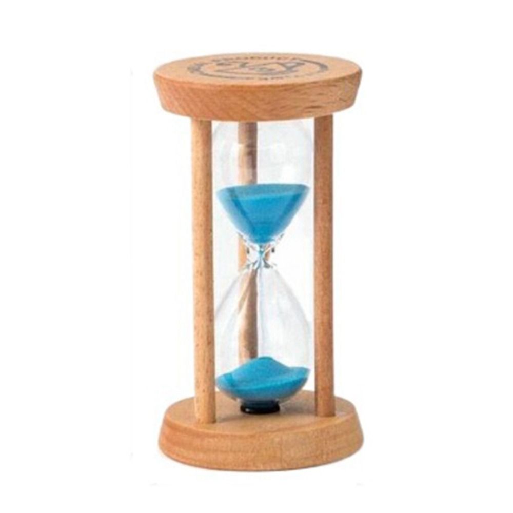 Wooden Hourglass Timer Stable Desktop Decor DeformationFree Round Timer With Minutes Hourglass Cloc 6