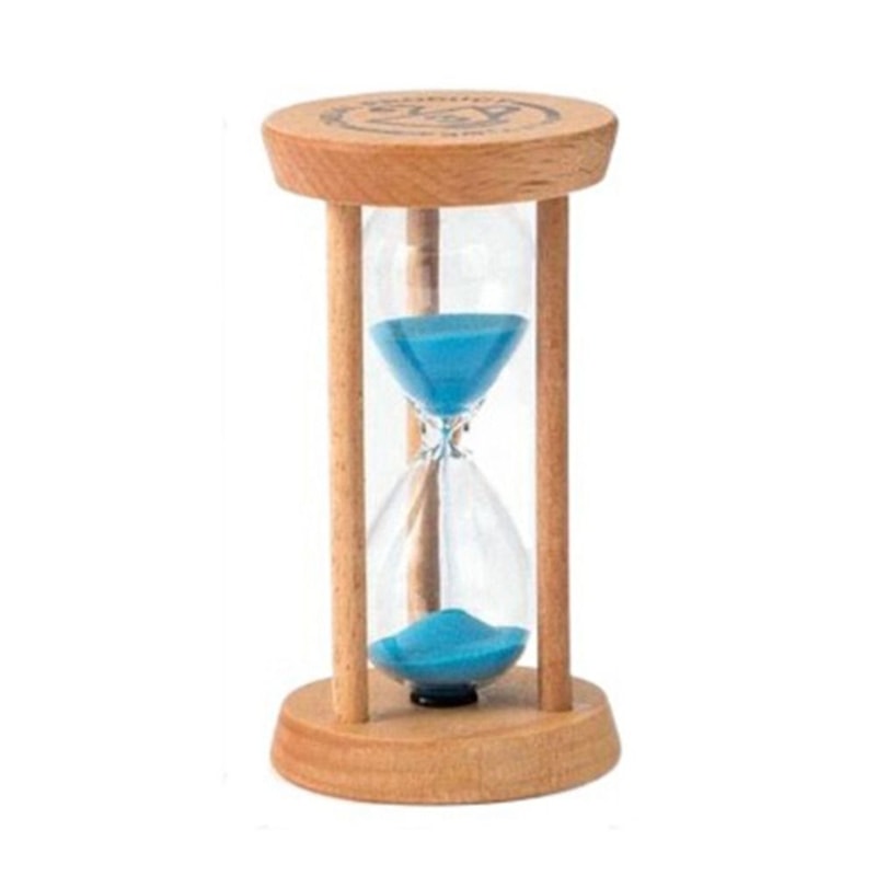 Wooden Hourglass Timer Stable Desktop Decor DeformationFree Round Timer With Minutes Hourglass Cloc 6