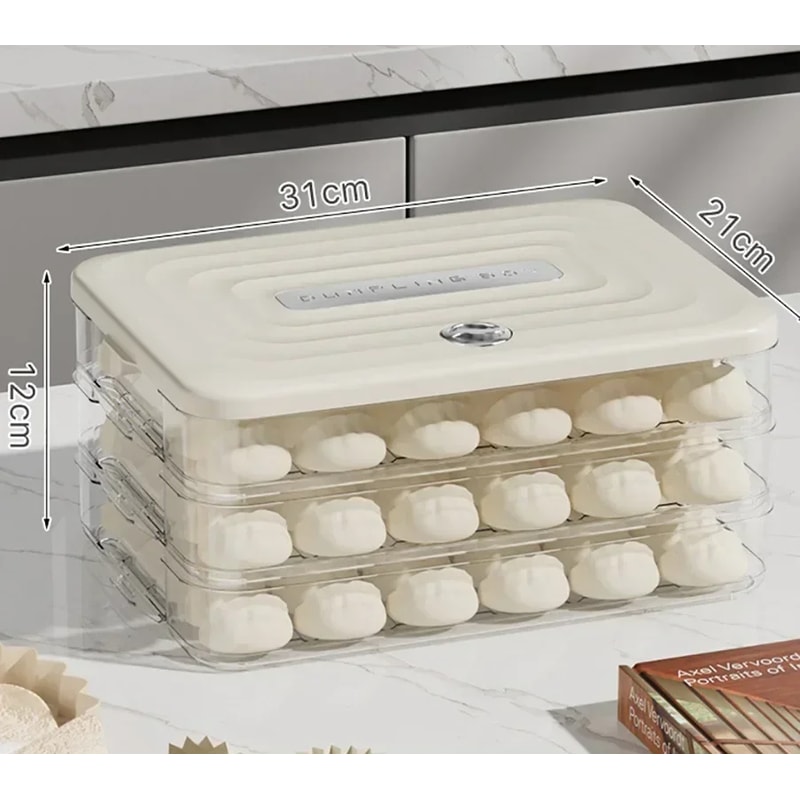 Household Dumpling Freezing Box MultiLayer Wonton Storage FreshKeeping Refrigerator Box 6