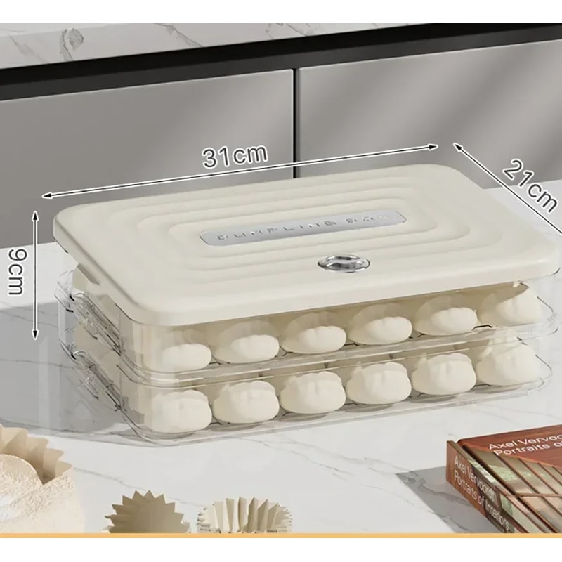Household Dumpling Freezing Box MultiLayer Wonton Storage FreshKeeping Refrigerator Box 7