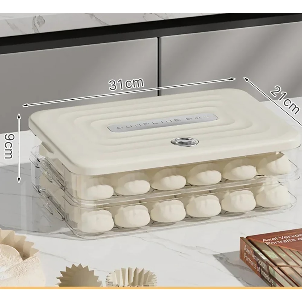 Household Dumpling Freezing Box MultiLayer Wonton Storage FreshKeeping Refrigerator Box 5