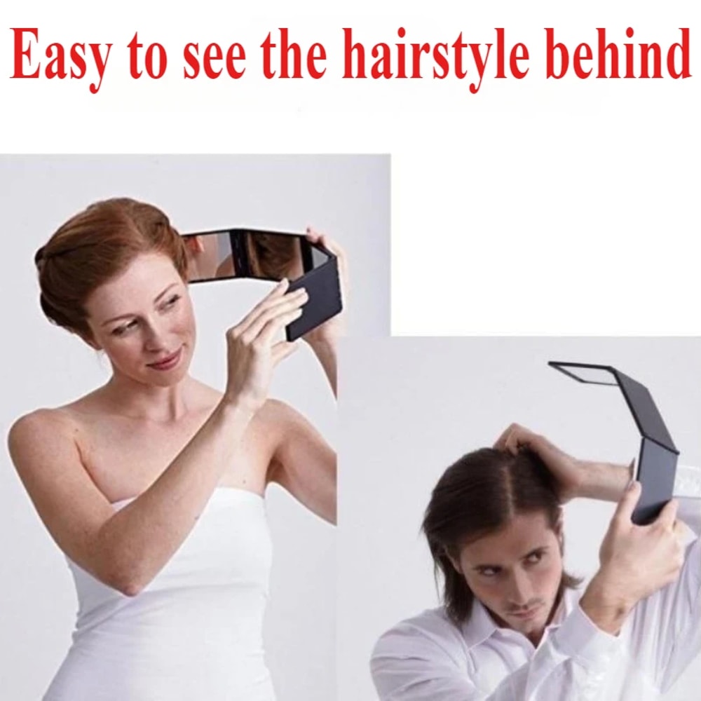 Portable Multi Angle Foldable DIY Fulllength Mirror Four Fold Bathroom Vanity Mirror 0