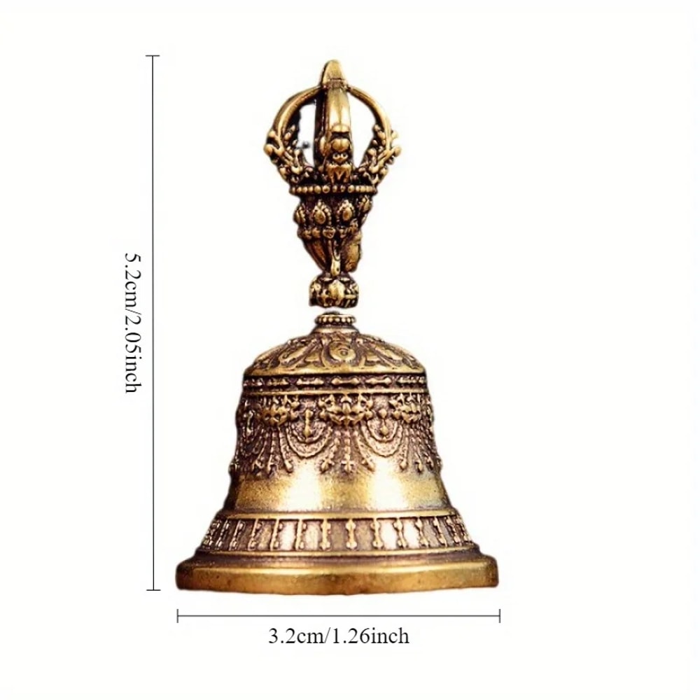 Tibetan Bronze Bell Brass Handicraft Diecasting Drop Bell Key Car Button Wind Bell Creative Gift 2