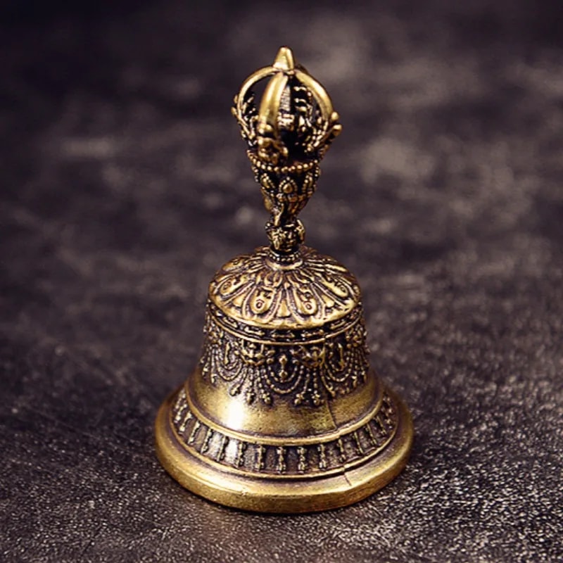 Tibetan Bronze Bell Brass Handicraft Diecasting Drop Bell Key Car Button Wind Bell Creative Gift 5