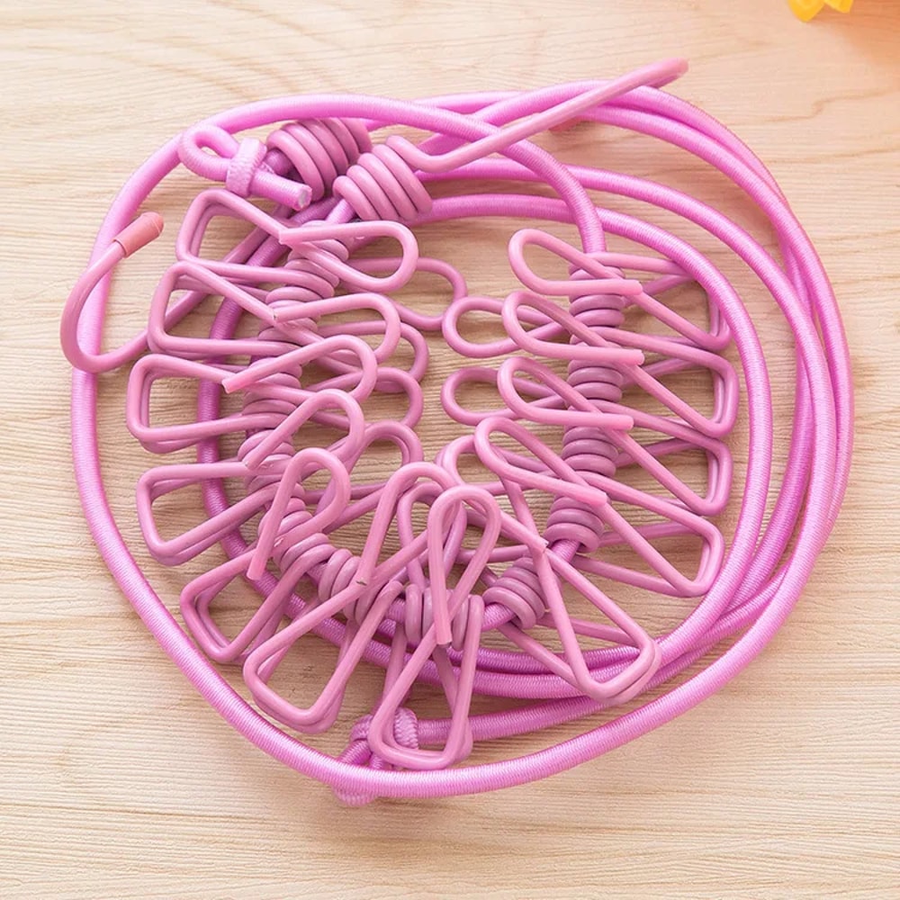 Vibrant Elastic Clips for Camping, RV, Beach, Travel & Dormitory – Lightweight & Portable