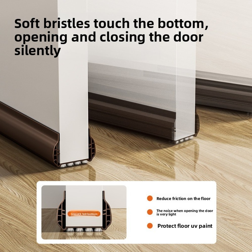 Home Door Gap Sealer, PVC Wool Door Bottom Strip, Mute Noise Reduction, Draft Stopper